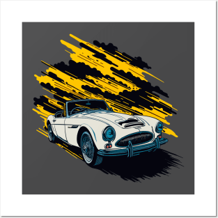 Austin Healey 3000 Vintage Car Posters and Art